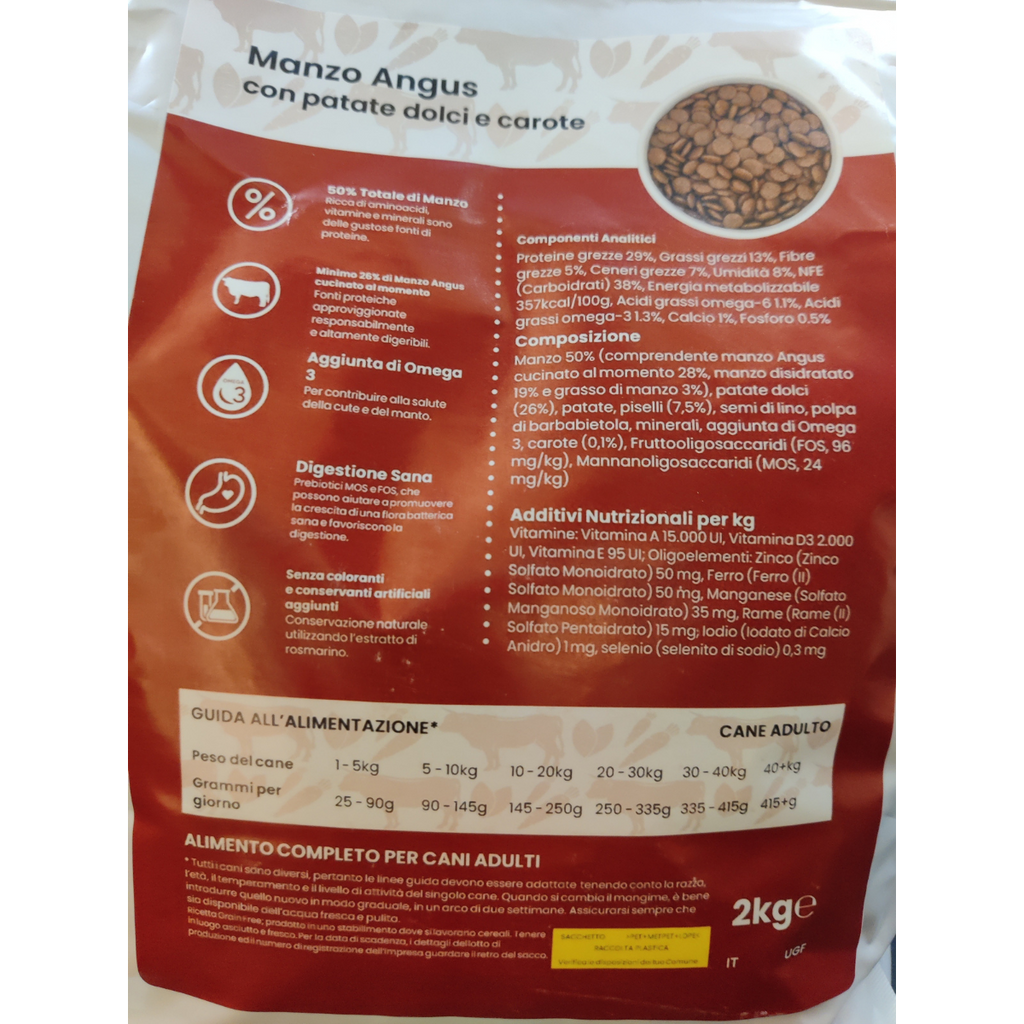 Manzo Angus con patate dolci e carote - Elisyr Grain Free