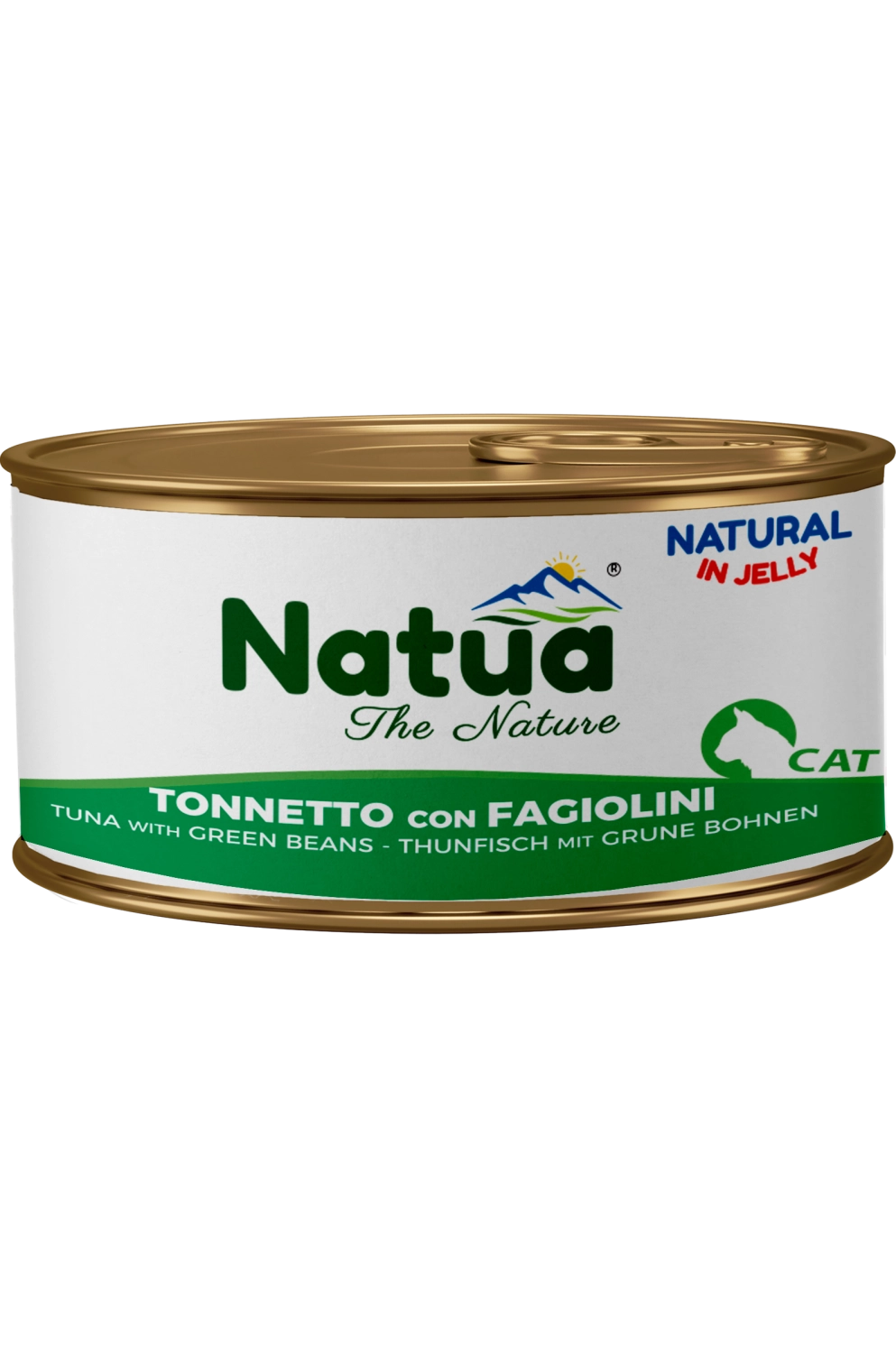 Natua Natural Jelly - Tonnetto con Fagiolini - Cibo umido per gatto adulto - 85 gr