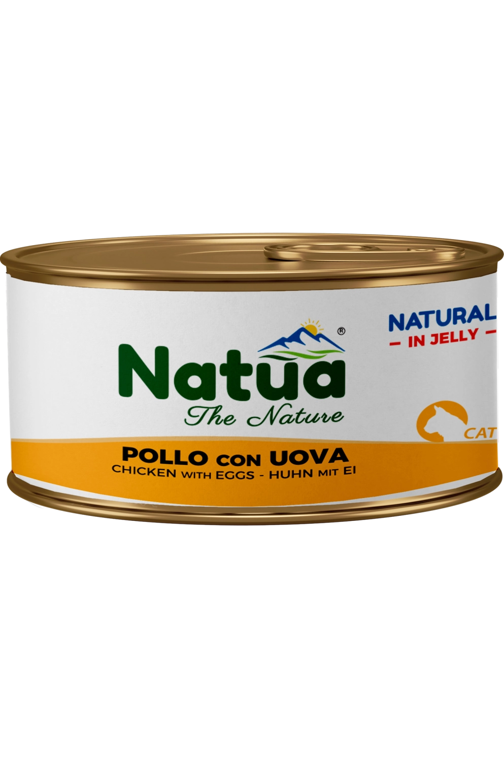 Natua Natural in Brodo - Pollo con Uova - Cibo umido per gatto adulto - 85 gr
