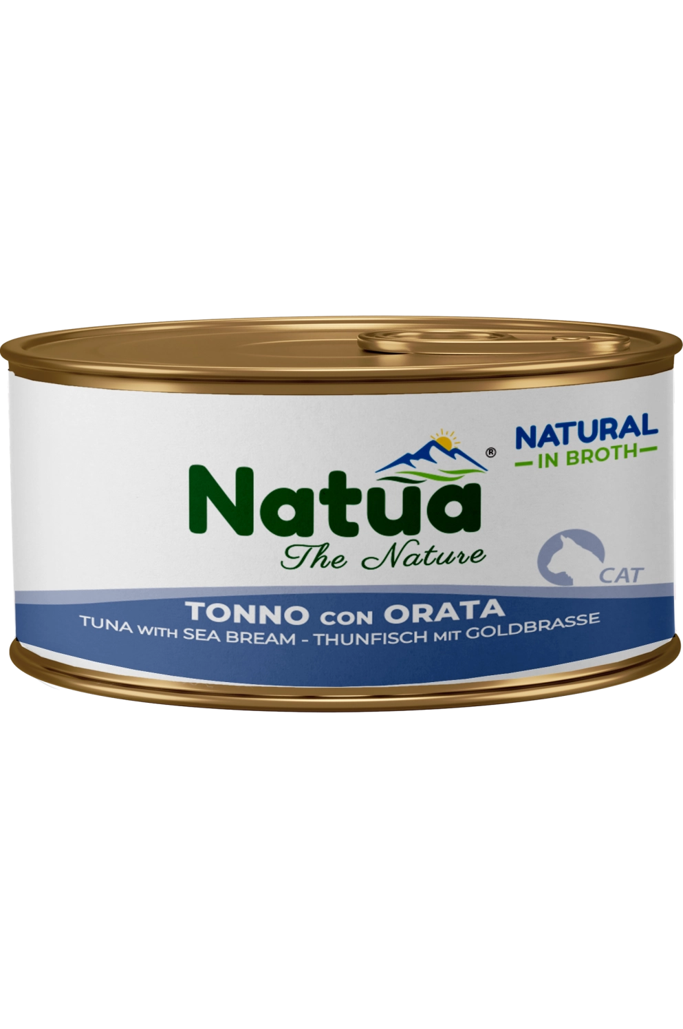 Natua Natural in Brodo - Tonno con Orata - Cibo umido per gatto adulto - 85 gr