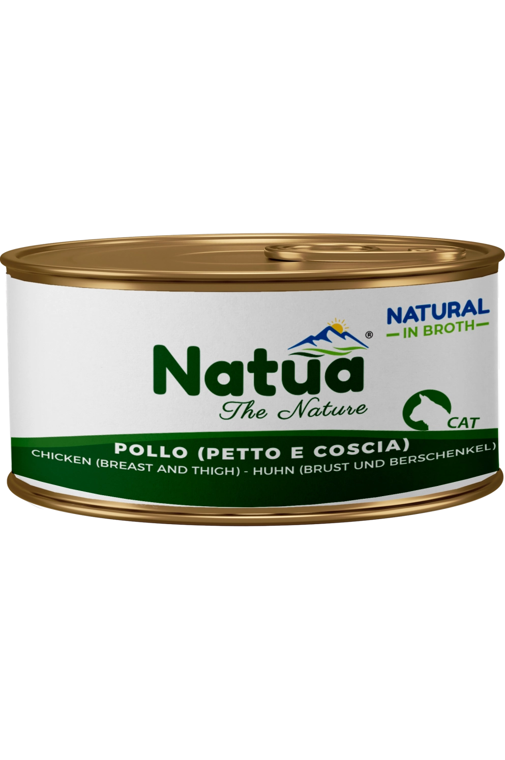 Natua Natural in Brodo - Pollo Petto e Coscia - Cibo umido per gatto adulto