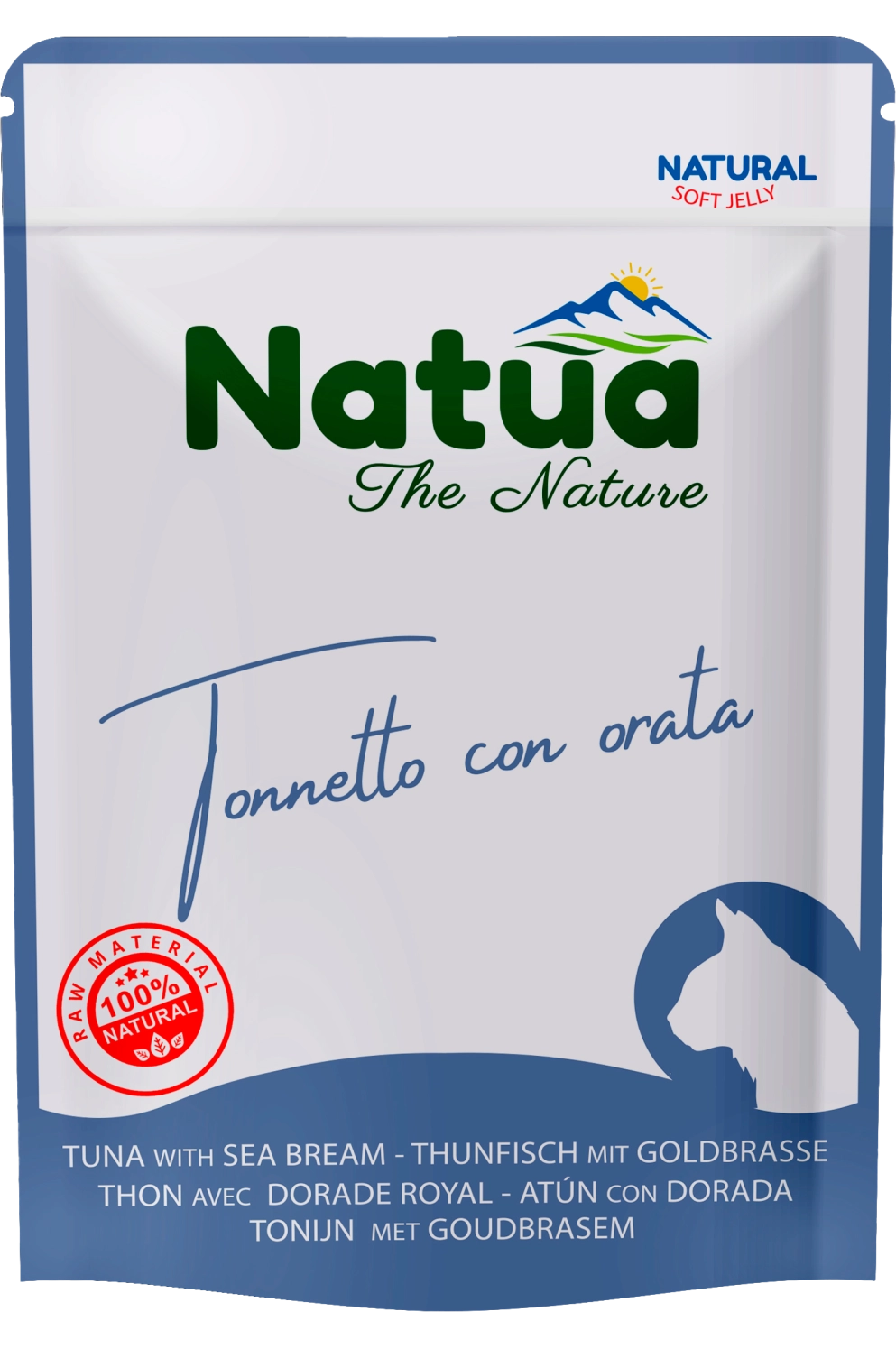 Natua Soft Jelly - Tonnetto con Orata - Cibo umido per gatto adulto - 70 gr