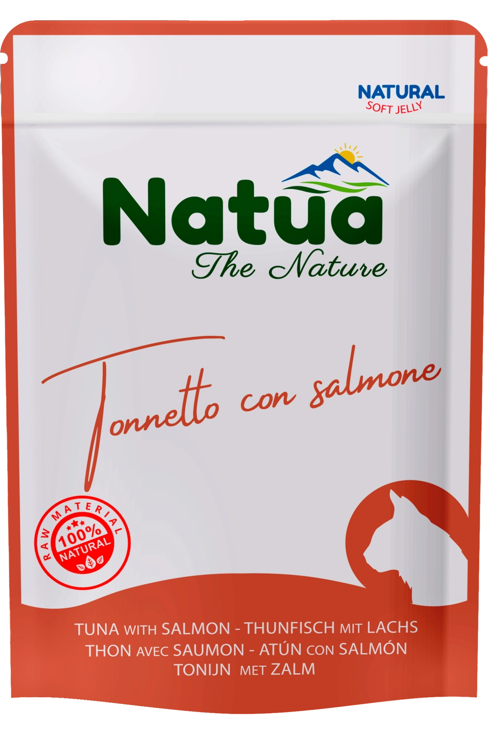 Natua Soft Jelly - Tonnetto con Salmone - Cibo umido per gatto adulto - 70 gr