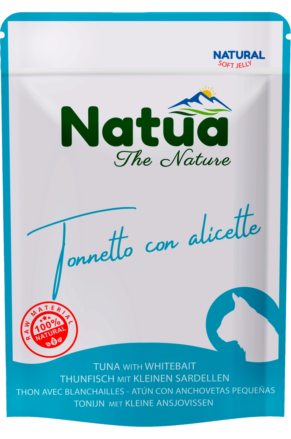 Natua Soft Jelly - Tonnetto con Alicette - Cibo umido per gatto adulto - 70 gr