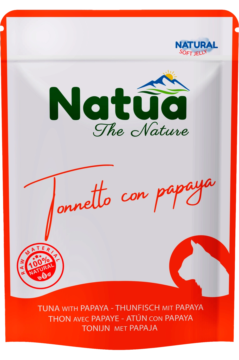 Natua Soft Jelly - Tonnetto con Papaya - Cibo umido per gatto adulto - 70 gr