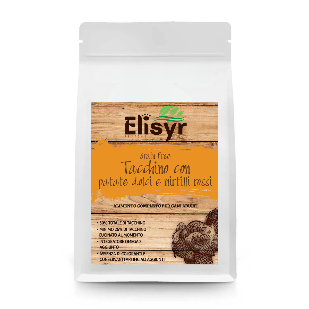 Tacchino con patate dolci e mirtilli rossi - Elisyr Grain Free