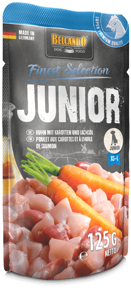Belcando Junior Pollo con carote e olio di salmone - 125 gr