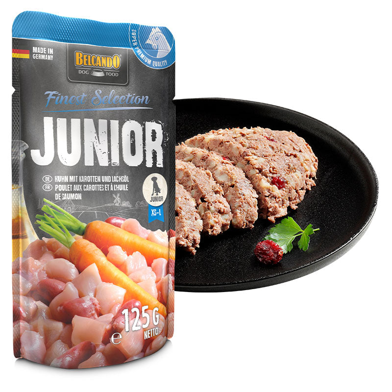 Belcando Junior Pollo con carote e olio di salmone - 125 gr