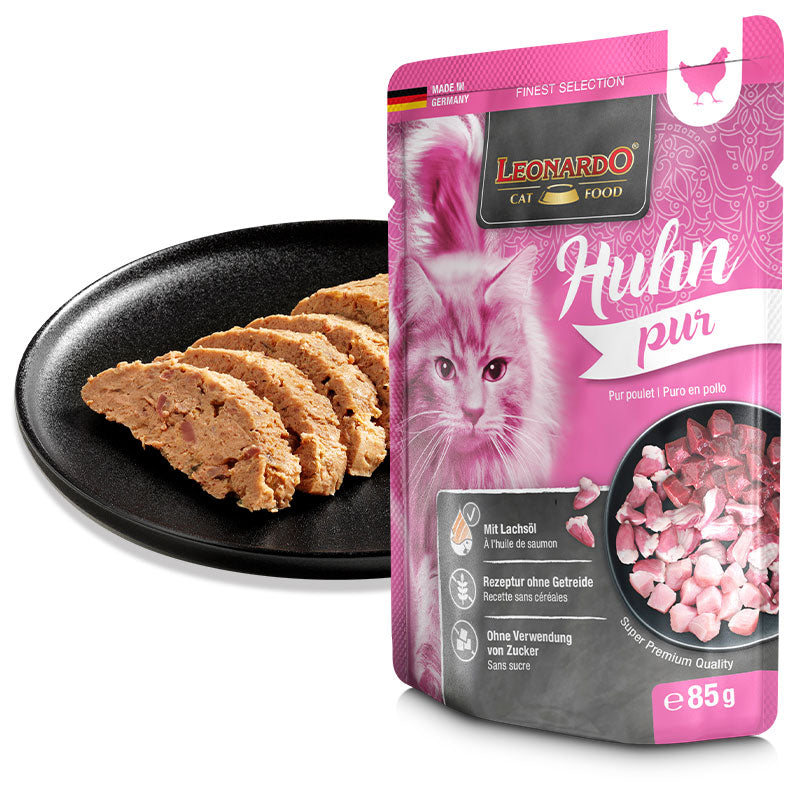 LEONARDO® Pura carne di pollo Ricco di pollo a basso contenuto di grassi Una sola fonte proteica - 85 gr