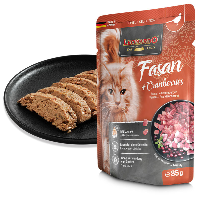 LEONARDO Fagiano + cranberries Ricco di fagiano magro Con il superfood mirtillo rosso - 85 gr