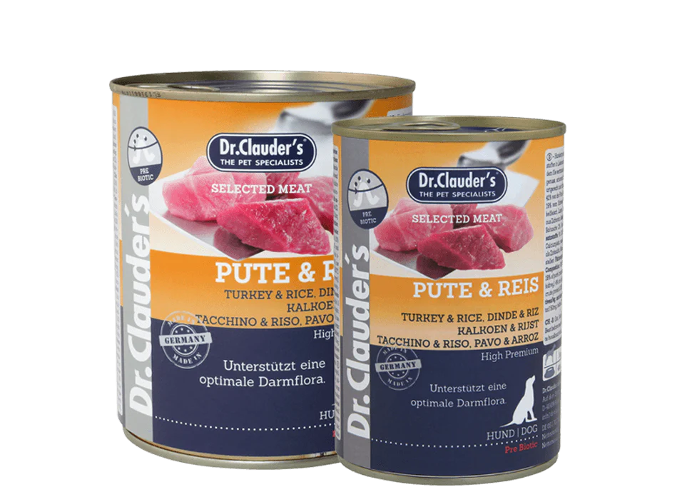 Dr. Clauder's Selected Meat - Tacchino e Riso - Cibo umido per cani adulti