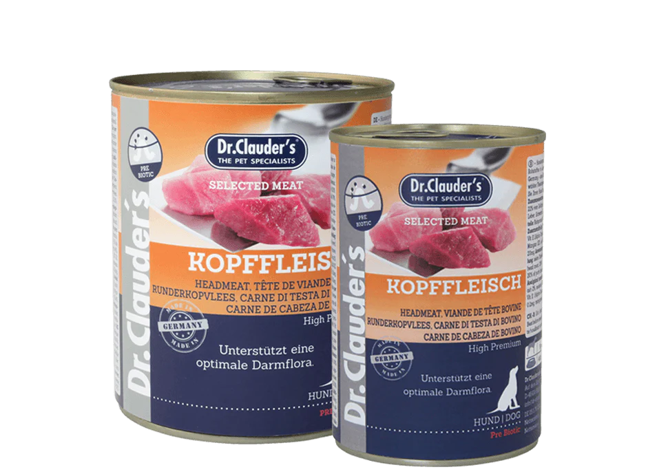 Dr. Clauder's Selected Meat - Carne di Testa di Bovino - Cibo umido per cani adulti