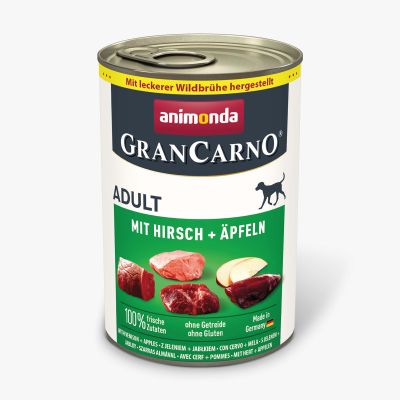 Animonda GranCarno - Cervo e Mela - Cibo umido per cani adulti - Grain Free