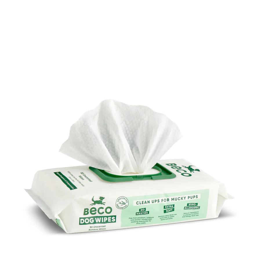 Salviette umidificate per cani - 80 strappi - Beco