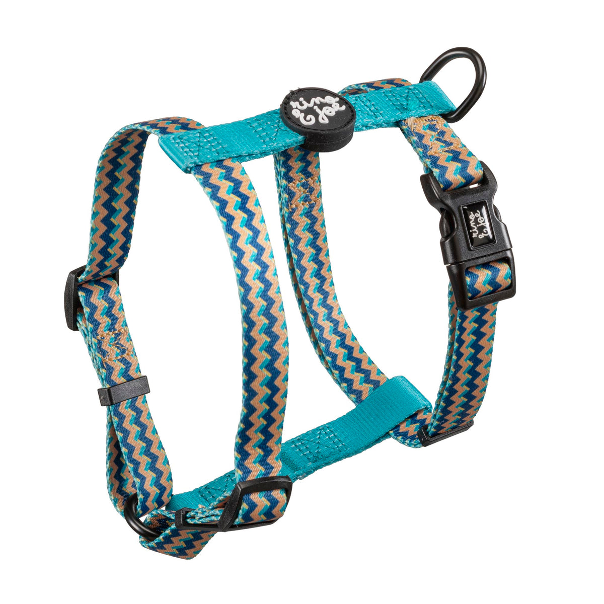 Pettorina ad H Regolabile per Cani | Comoda, Leggera, Sicura e Resistente | Zig Zag - Rino & Joe