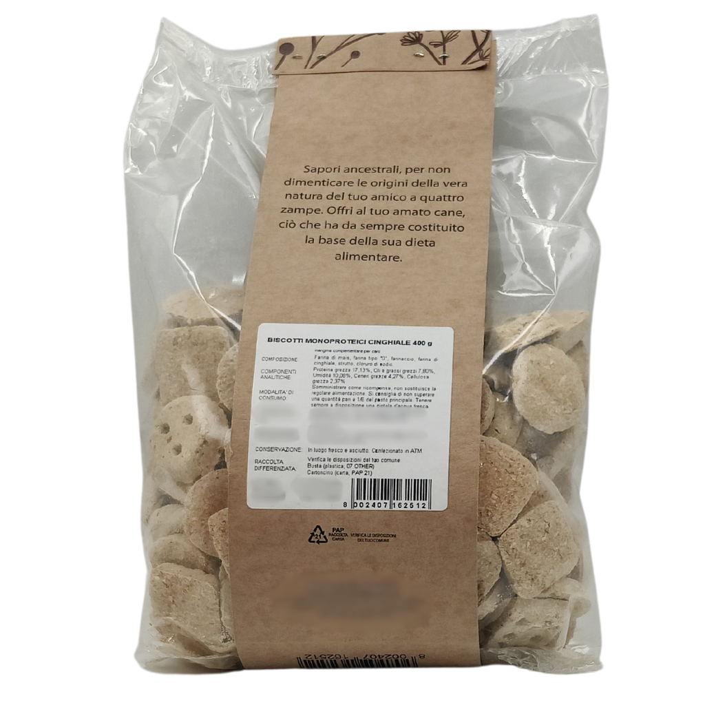 Biscotti Monoproteici Cinghiale - 400g - Elisyr