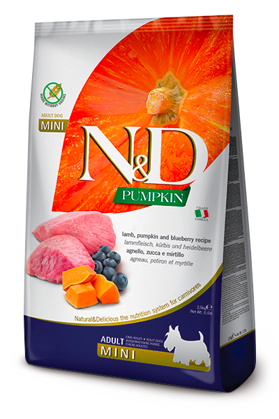 Farmina N&D Pumpkin Canine - Zucca, agnello, mirtilli - Crocchette Cane Adulto - Taglia Piccola