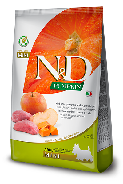 Farmina N&D Pumpkin Canine - Zucca, cinghiale e mela - Crocchette Cane Adulto - Taglia Piccola