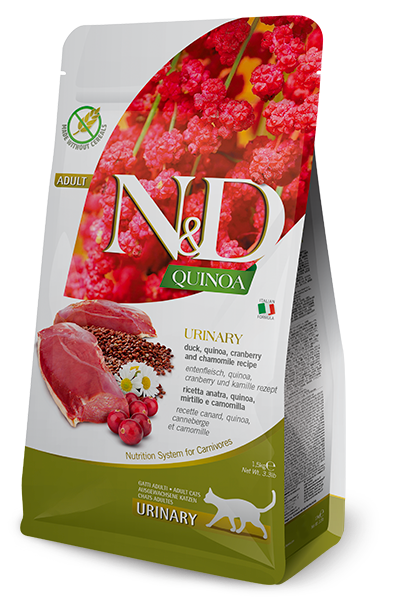 Farmina N&D - Urinary - Anatra, quinoa, mirtillo rosso e camomilla - Crocchette per gatti adulti