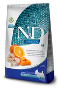 Farmina N&D Ocean Canine - Merluzzo, zucca, arancia - Crocchette Cane Adulto - Taglia Piccola