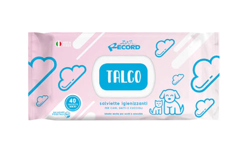 Salviette igienizzanti cani e gatti - 40 pz - Record