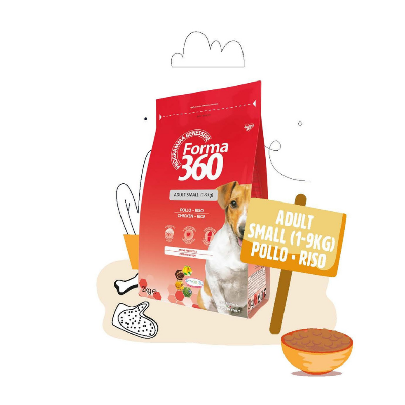 SMALL 1-9 kg età adulta - POLLO e RISO - 2 Kg
