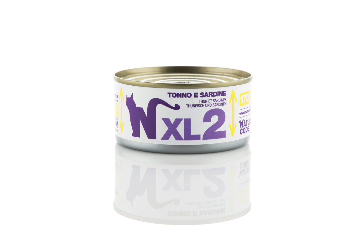 Natural Code - Umido Gatto - Tonno e Sardine  XL2 - Acqua di Cottura - Lattina 170g