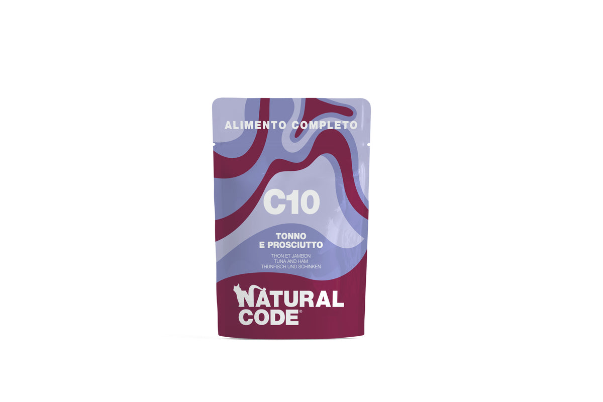 Natural Code - Umido Gatto - Tonno e Prosciutto C10 - Busta 70g