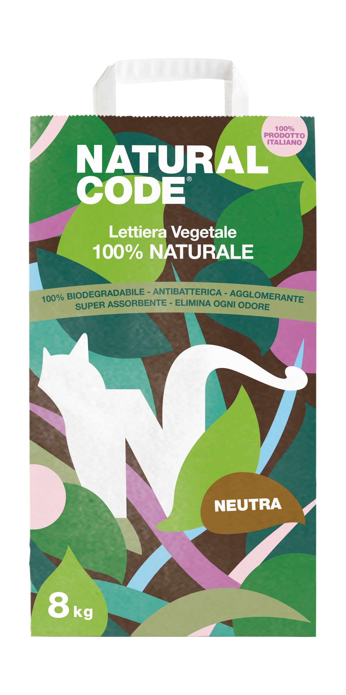 Natural Code - Lettiera Vegetale Agglom. Neutra 8Kg
