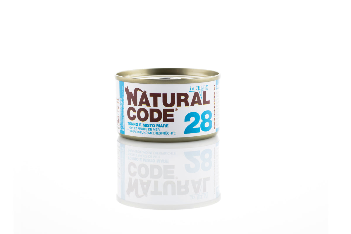 Natural Code - Umido Gatto - Tonno e Misto Mare 28 - Soft Jelly - Lattina 85g
