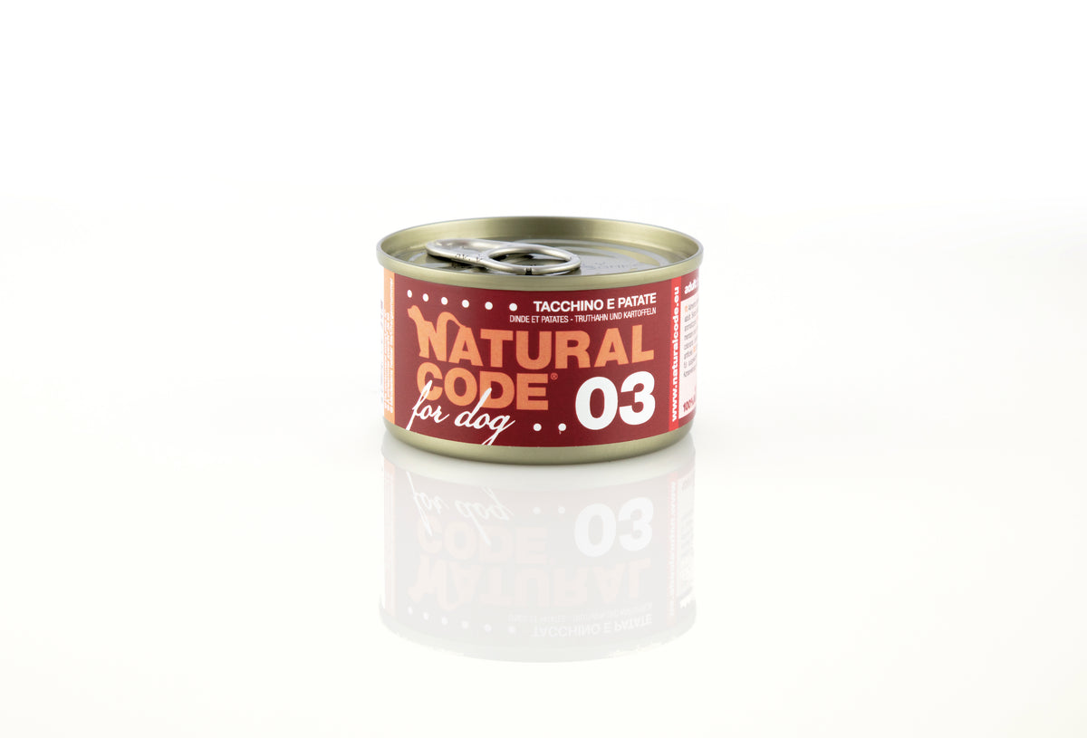 Natural Code - Umido Cane - Tacchino e Patate 03 - Lattina 90g
