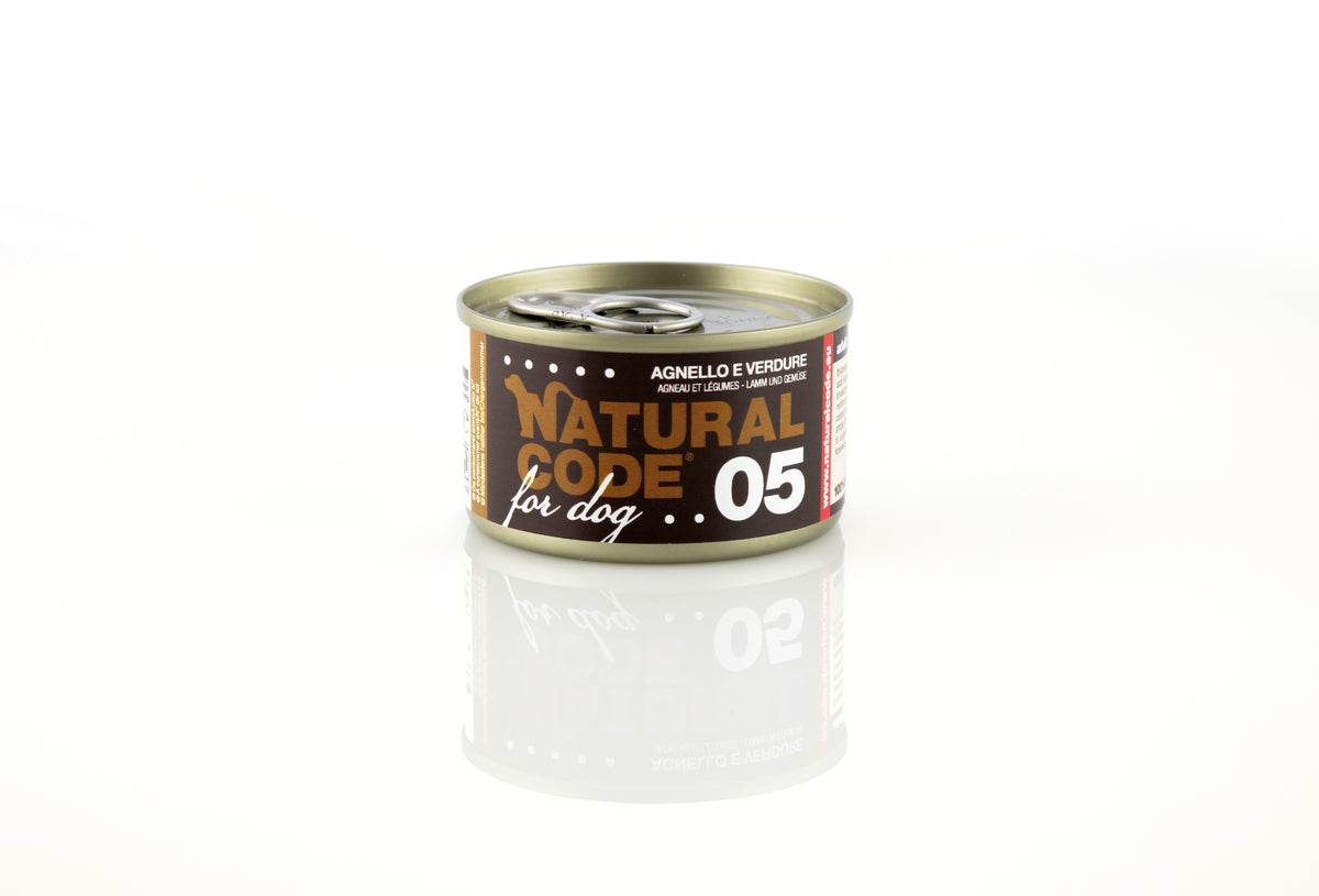 Natural Code - Umido Cane - Agnello e Verdure 05 - Lattina 90g
