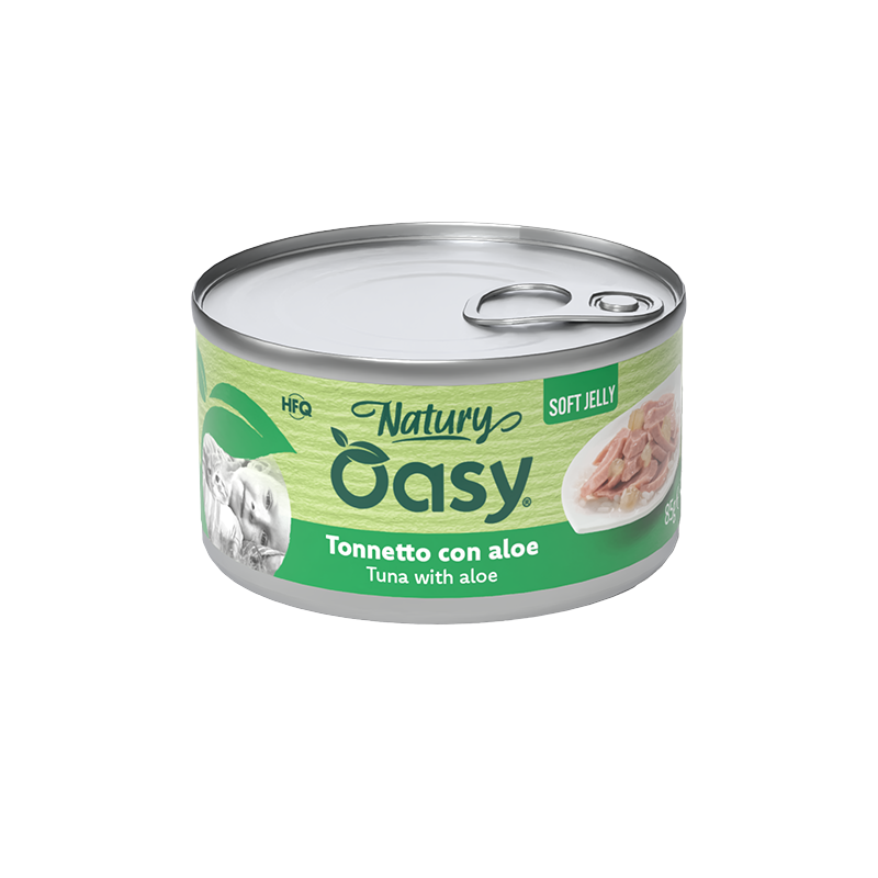 Oasy Natury Soft Jelly - Tonnetto con Aloe - Alimento complementare in gelatina per gatti adulti