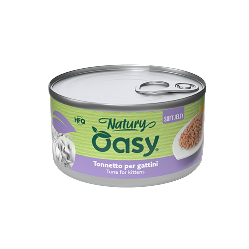 Oasy Natury Soft Jelly - Tonnetto - Alimento complementare in gelatina per gattini