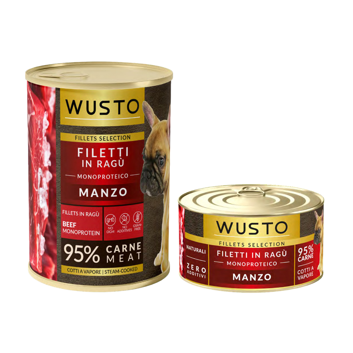 Wusto Daily Premium Cane - Filetti in Ragù Monoproteico Manzo