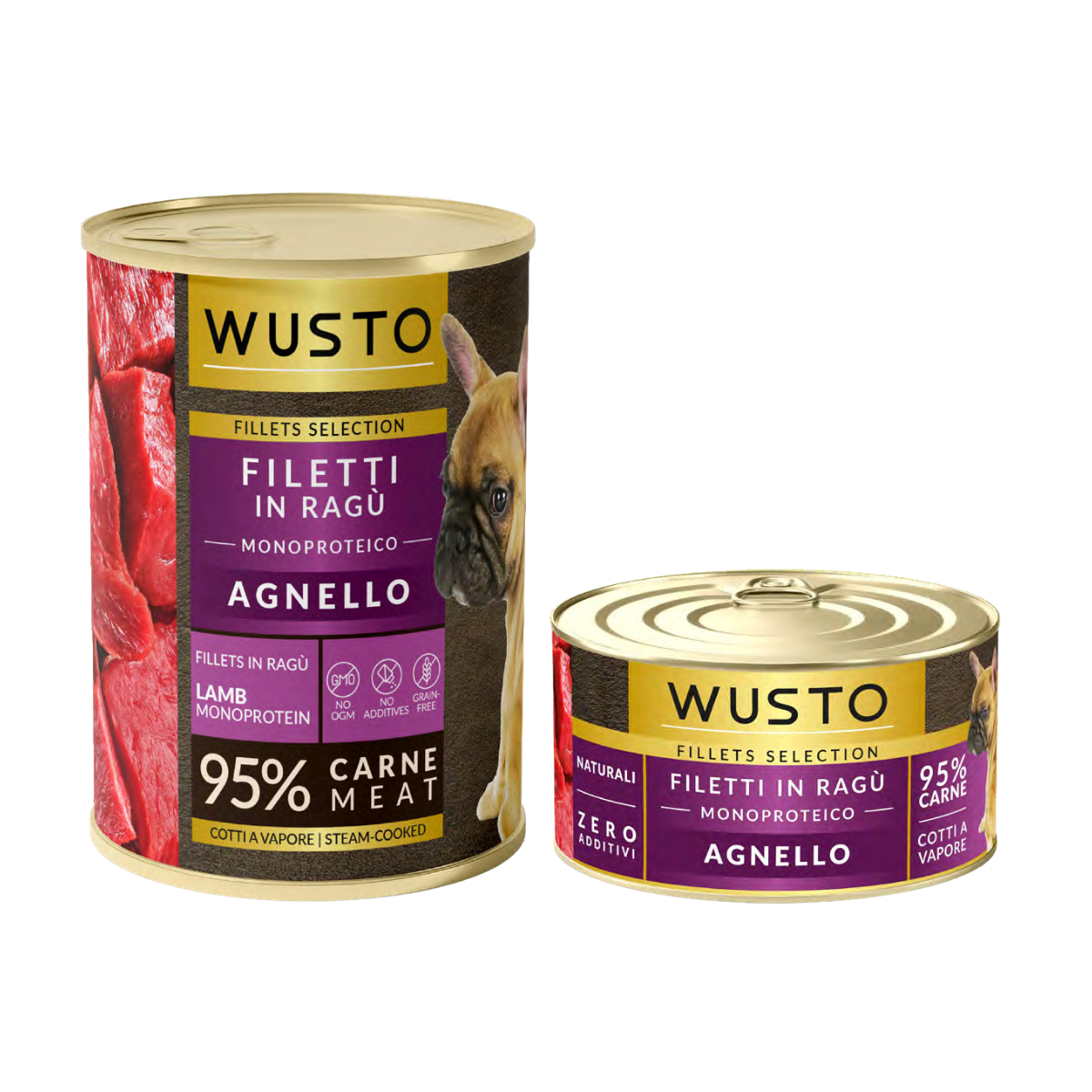 Wusto Daily Premium Cane - Filetti in Ragù Monoproteico Agnello