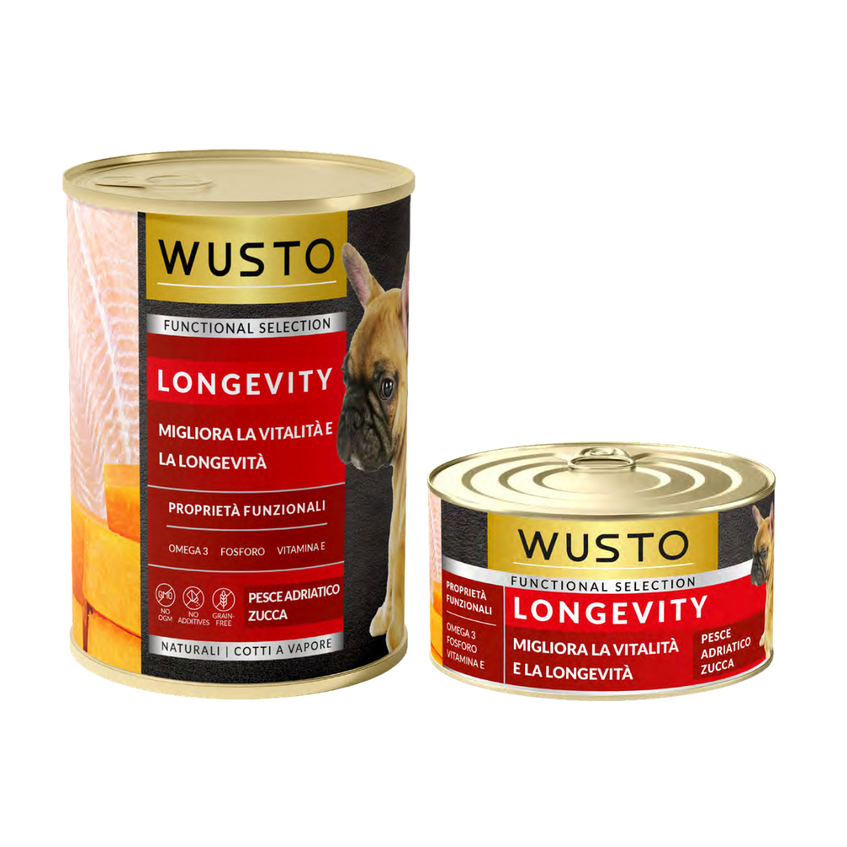 Wusto Linea Funcional Cane - Patè Longevity Pesce Adriatico e Zucca