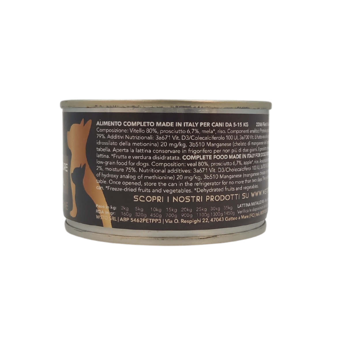 Vitello Prosciutto Verdure - Filetti in Salsa Natural - Cotti al vapore - 80% di carne - 150 g