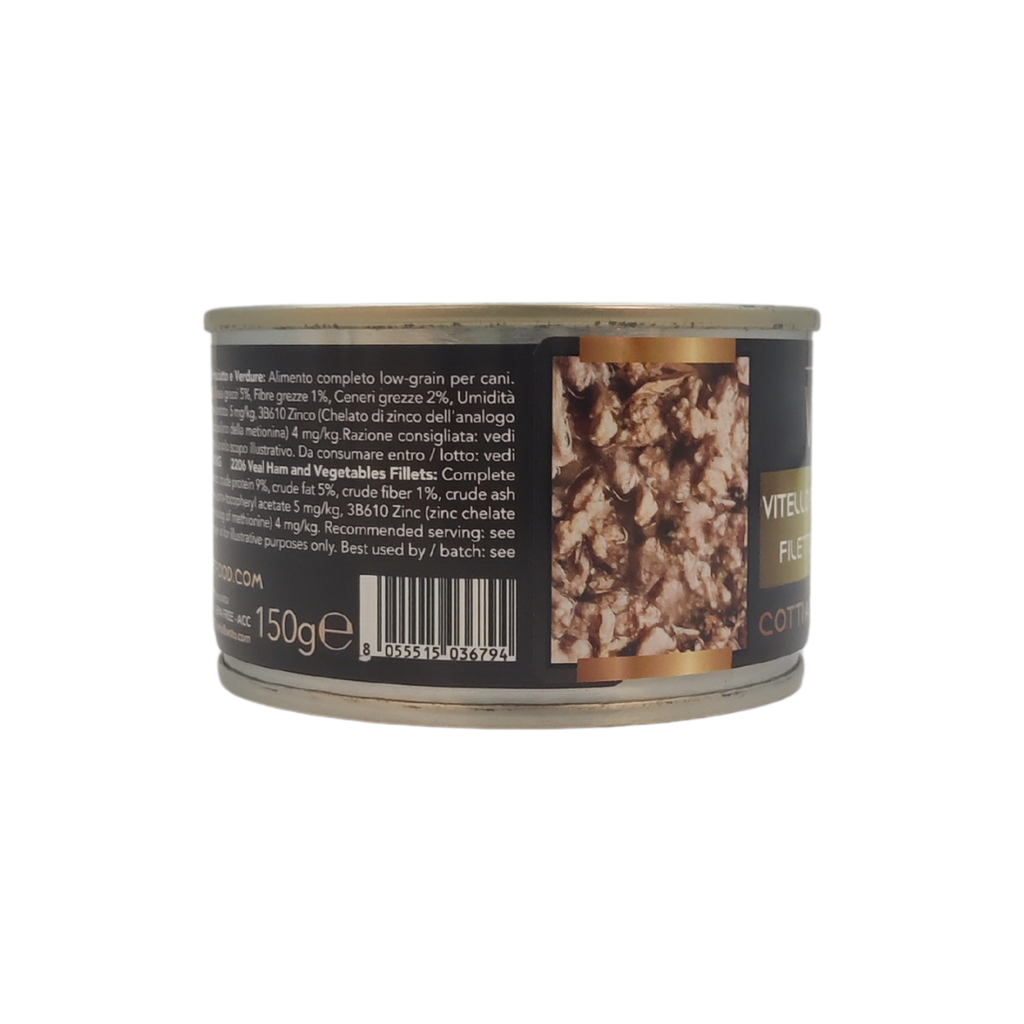 Vitello Prosciutto Verdure - Filetti in Salsa Natural - Cotti al vapore - 80% di carne - 150 g