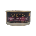 Pollo con Verdure - Filettini in brodo natural - Cotti al vapore - 90% Carne - 85 g