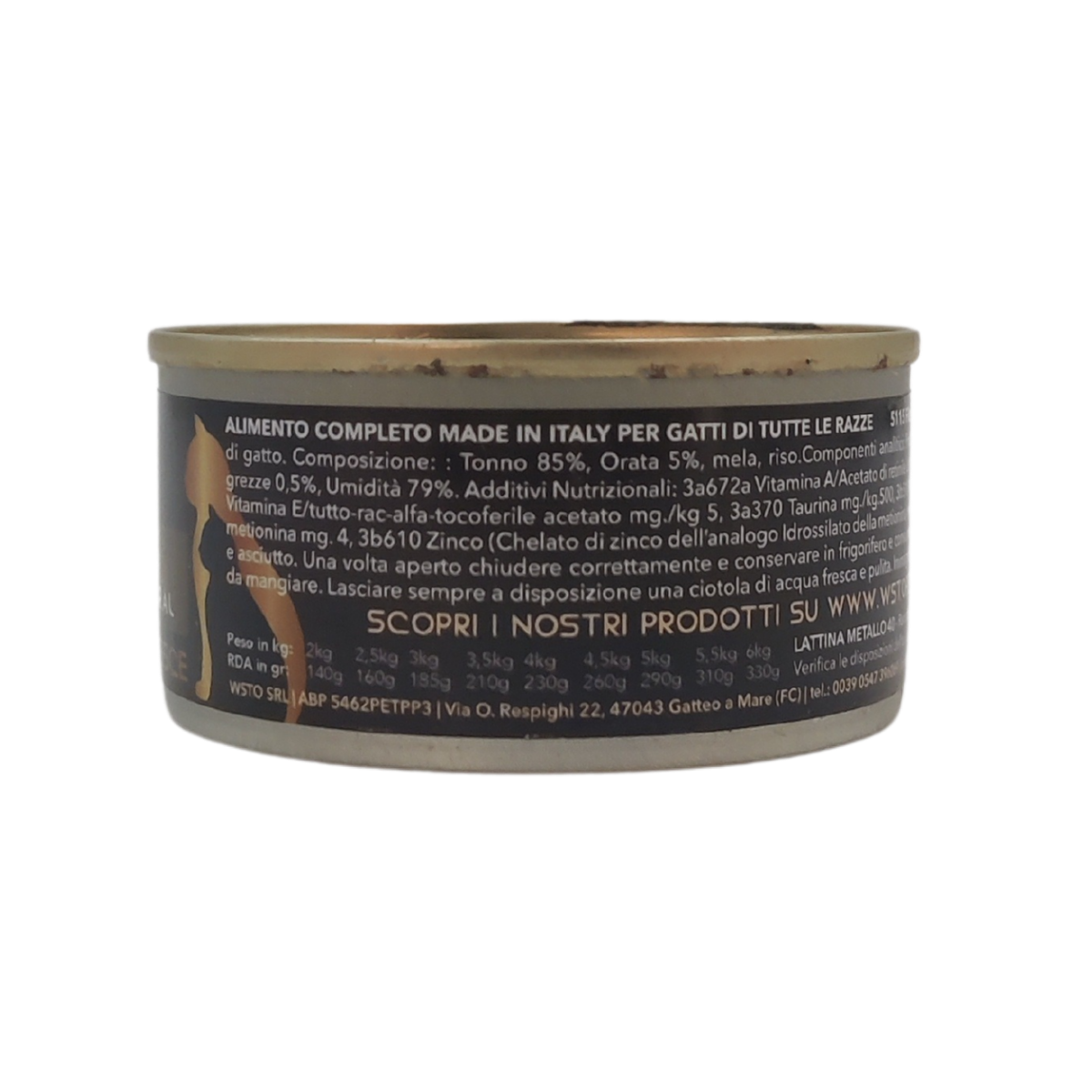 Tonno e orata - Filettini in brodo natural - Cotti al vapore - 90% Pesce - 85 g