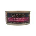 Pollo e prosciutto - Filettini in brodo natural - Cotti al vapore - 91% Carne - 85 g