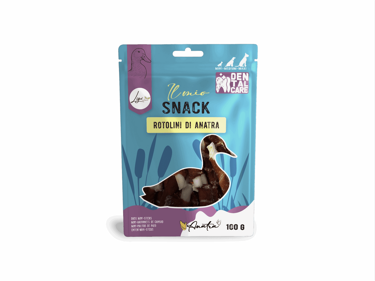 Ligo Nature - Snack Rotolini di Anatra Dental Care - 100gr