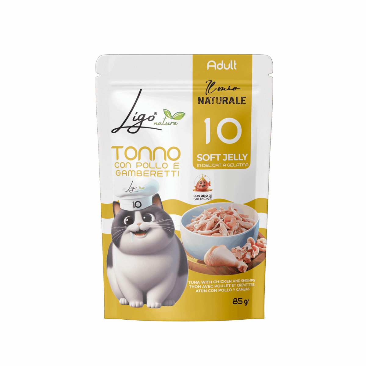 Ligo Nature - Soft Jelly Tonno con Pollo e Gamberetti - 85gr