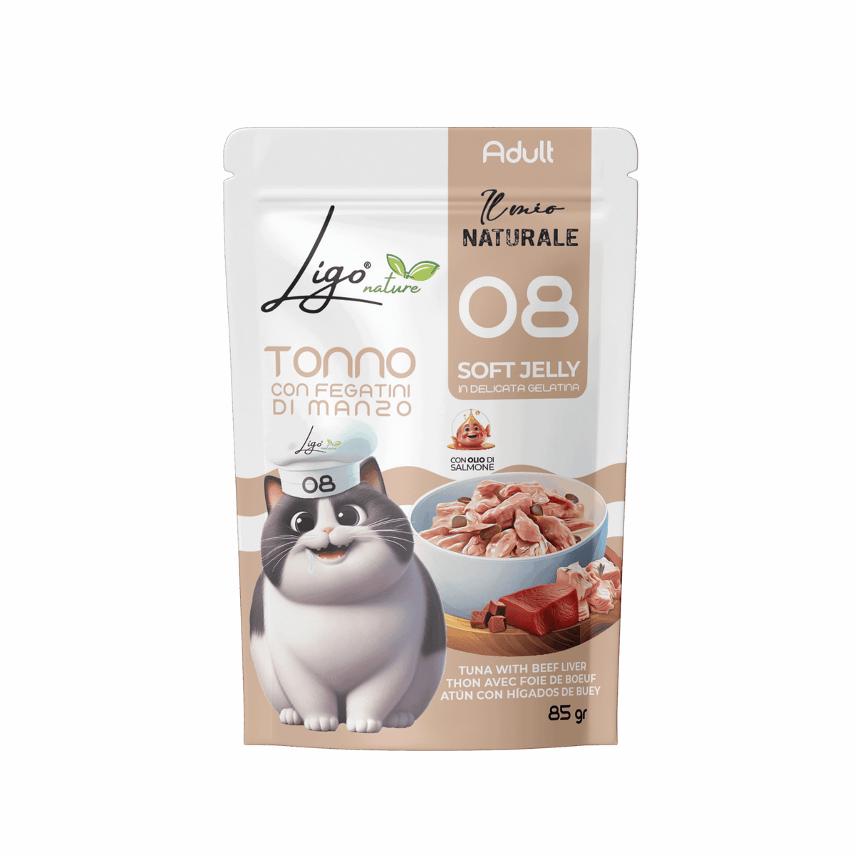 Ligo Nature - Soft Jelly Tonno con Fegatini di Manzo - 85gr