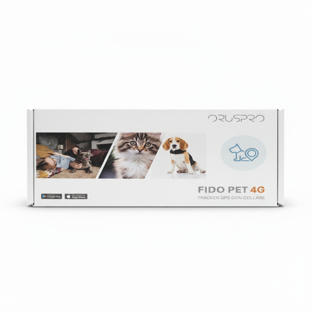 Oruspro - Fido Pet 4g tracker GPS con collare