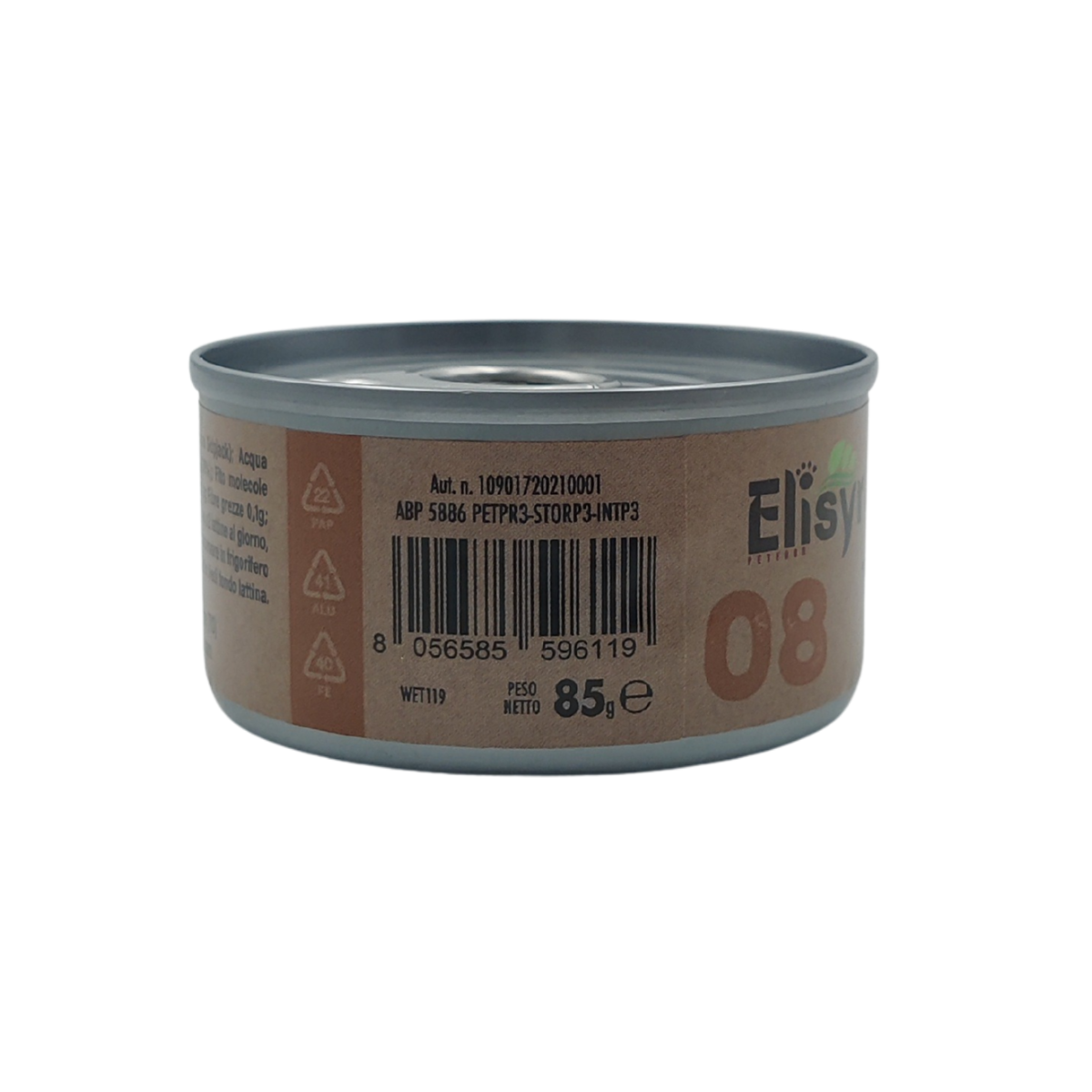 Elisyr - Alimento umido complementare per gatti adulti - Tonno e Carote - 85 gr
