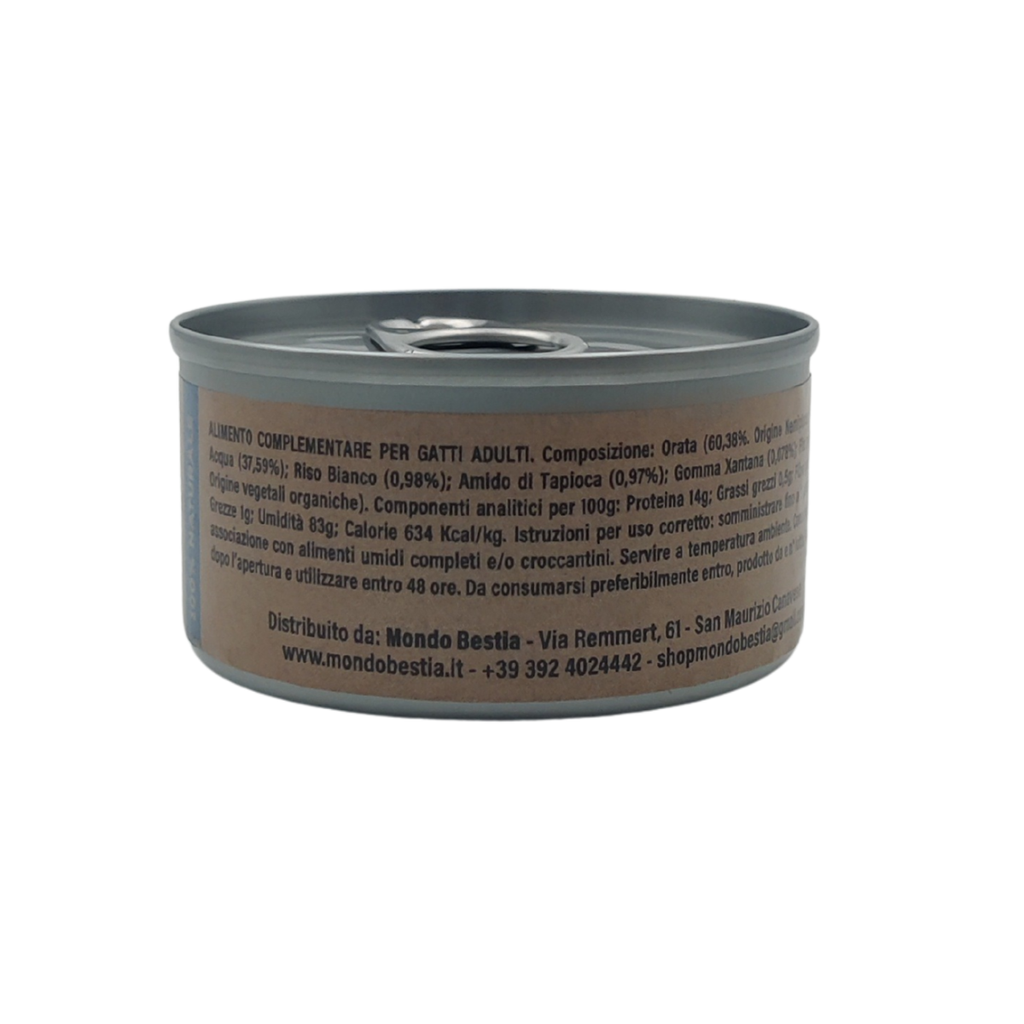 Elisyr - Alimento umido complementare per gatti adulti - Orata Selezionata - 85 gr