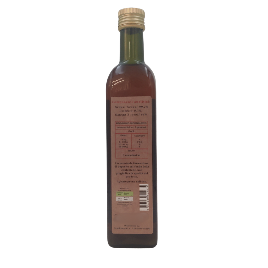Olio di Salmone - Alimento semplice per cani e gatti - Elisyr