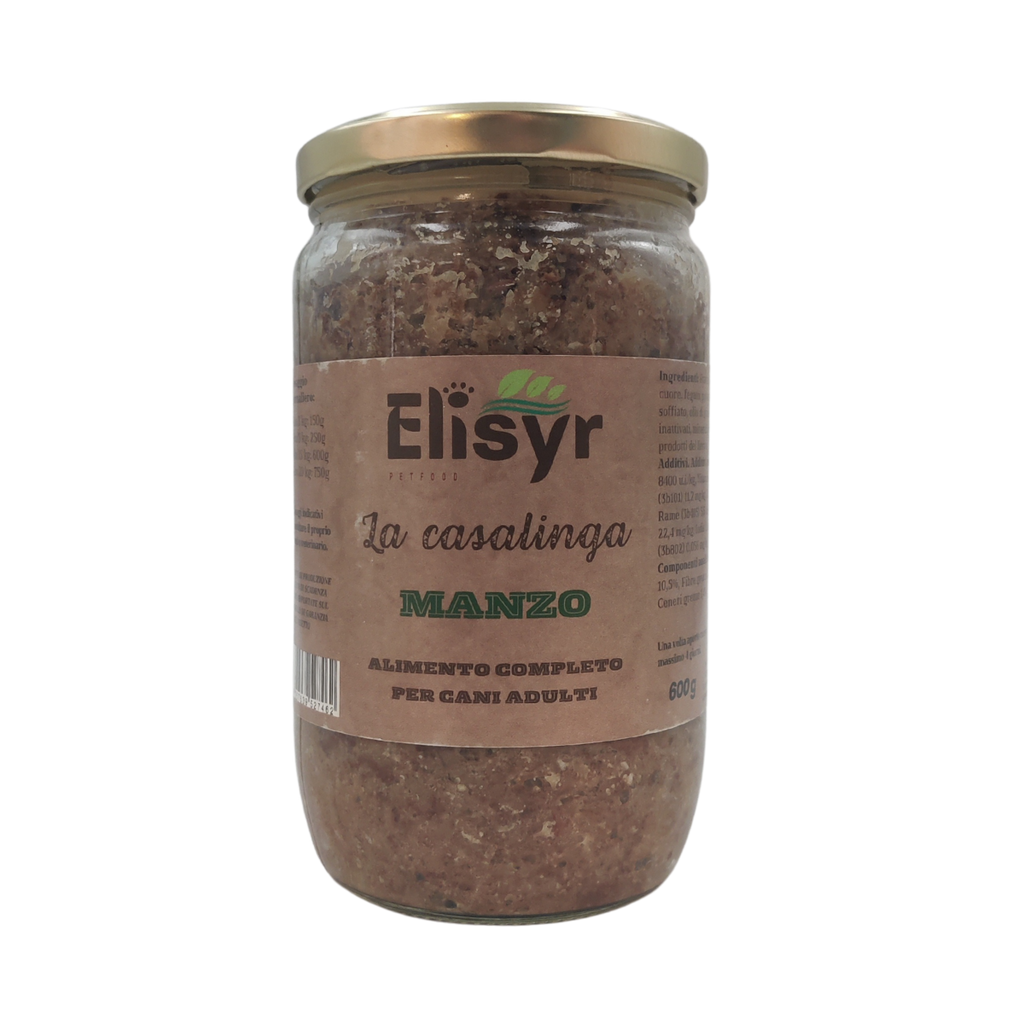 Manzo - Alimento completo per Cani Adulti - Elisyr La Casalinga